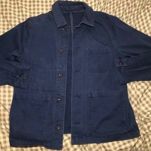 Blue Button Down Cotton Jacket